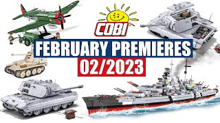 February premieres from COBI 📅 022023  With January updates  Planes tanks battleships cars [upl. by Sible]