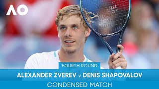 Alexander Zverev v Denis Shapovalov Condensed Match 4R  Australian Open 2022 [upl. by Lolande]