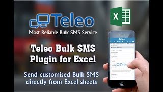 Send Bulk SMS from Excel Sheet  Teleo SMS Excel Plugin [upl. by Orsini]