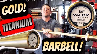 Valor Fitness Gold Titanium Barbell Review  Garage Gym Reviews and Home Gym Hacks [upl. by Moraj417]