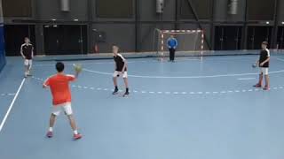 Handball  individual attack and defence training exercise [upl. by Atikat]