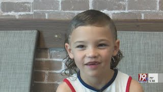 Huntsville Boy Aims to Win Mullet Championship  July 20 2023  News 19 at 5 pm [upl. by Bergquist]