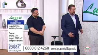 Luggie Folding Mobility Scooter on Ideal World TV 17th January 2017 [upl. by Viviana]