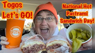 National Hot Pastrami Sandwich Day Let’s EAT mukbang foodie lunch love fun eating pastrami [upl. by Zrike712]