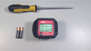 Piusi K400 Fuel Flow Meter  Replacing the Batteries [upl. by Enilatan]