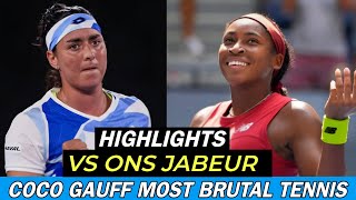 Coco Gauff Most Brutal Tennis Vs Ons Jabeur  Rome Open Highlights [upl. by Butcher]