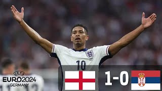 Inglaterra vs Serbia 10 Eurocopa 2024 Resumen y Goles  Golazo de Bellingham [upl. by Oad]