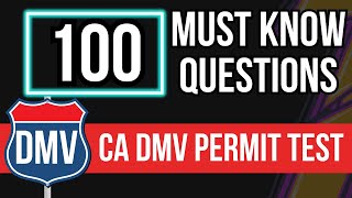 California DMV Permit Test 2024 100 Must Know Questions [upl. by Pember]