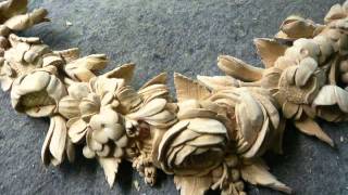 WOODCARVING  PART 1 Limewood Foliage Carving  Supraporte [upl. by Eisdnil434]