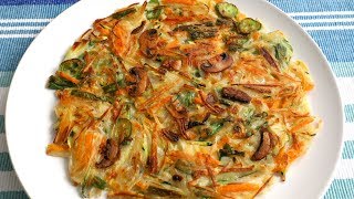 Vegetable Pancake Yachaejeon 야채전 [upl. by Rizas]