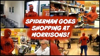 Spiderman goes Shopping at Morrisons [upl. by Athalla525]