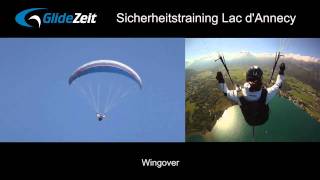 Rollen  Wingover Manövervideo GlideZeit Sicherheitstraining Lac dAnnecy [upl. by Fitzsimmons]