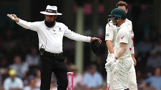 Australia penalised five runs for running on the pitch  Domain Test Series 201920 [upl. by Anoi]