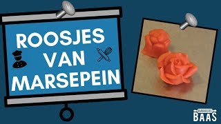 Marsepeinen roosjes maken [upl. by Sussna]