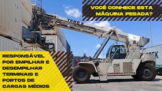 🚨Dica para operador iniciante operar a Maior Empilhadeira Reach Stacker Terex  Homem Máquina [upl. by Britta]