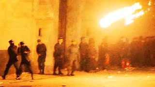 Protesters throw Molotov cocktails at palace [upl. by Grochow]