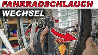 Fahrradschlauch wechseln 👨‍🔧 so einfach gehts Fahrradreifen reparieren [upl. by Nothgierc]