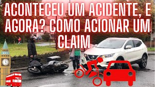 ACIDENTE E AGORA O QUE FAZER  DICAS PARA MOTOBOYS EM LONDRES  COMO ACIONAR UM CLAIM  MOTOVLOG UK [upl. by Nylimaj]