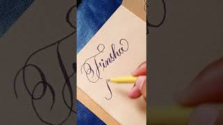 Copperplate Calligraphy shortvideo artshorts calligraphy lettering [upl. by Tadeas]