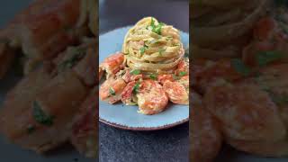 CREAMY SHRIMP PASTA shorts [upl. by Hilton970]