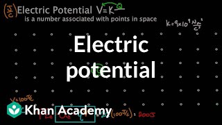 Electric potential at a point in space  Physics  Khan Academy [upl. by Janos]