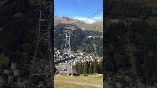 Cable Car Climbing up the hills at Davos Davos cablecar ISchalp [upl. by Solly28]