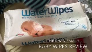 Baby Wipes Review  Water Wipes and for sensitive baby skin Huggies Johnsons Pampers [upl. by Atinor717]