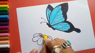 Easy and simple Butterfly drawing [upl. by Niltag79]