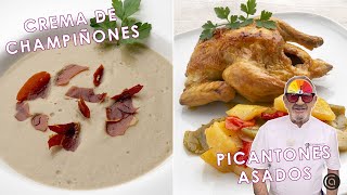 PICANTONES al horno  CREMA de CHAMPIÑONES con jamón  Karlos Arguiñano [upl. by Savinirs]