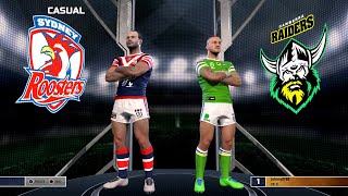 Rugby League Live 4  Sydney Roosters vs Canberra Raiders  PS4 Gameplay [upl. by Narret]