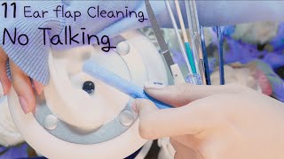 ASMRNo TalkingBest Ear flap Cleaning 100 Triggers for Sleep1Hr  SleevesCloud Knife  반보영 귓바퀴 [upl. by Ecnarepmet]