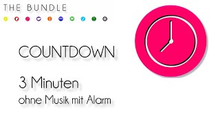 Countdown 3 Minuten ohne Musik mit Alarm timer 3 minutes silent [upl. by Roose]