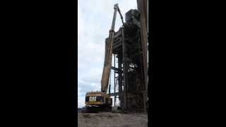 Caterpillar 5110B HRD 88 High Reach Demoliton with 90 meter telescopic boom [upl. by Tabbi]