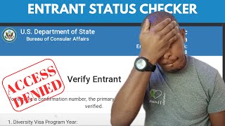 How to troubleshoot entrant status check and retrieve Dv confirmation number [upl. by Leia]