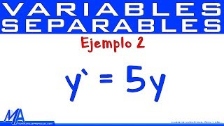 Ecuaciones diferenciales de Variables Separables  Ejemplo 2 [upl. by Ahsena]