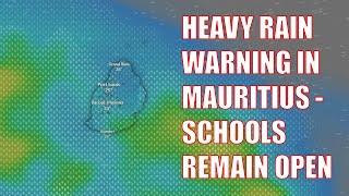 HEAVY AND TORRENTIAL RAIN in Mauritius  School Closures Possible [upl. by Nevarc]