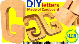 3D letters from cardboard  3D letter G DIY Marquee letters  letter cutting without template [upl. by Feeney313]