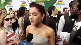 Ariana Grande 2011 Kids Choice Awards Interview [upl. by Aldarcy]