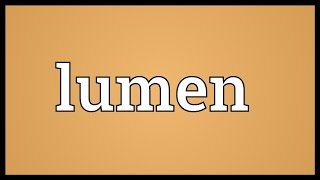 Lumen Meaning [upl. by Sedda856]