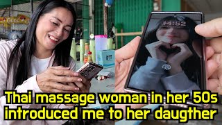 A Thai woman in her 50s at a massage shop is my mother in law😳 she introduced me to her daughter [upl. by Gasser]