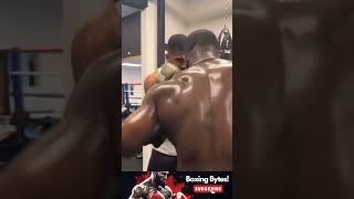 Inside AJs Camp Anthony Joshua Spars a Beast in Training for Dubois Fight  boxing joshuadubois [upl. by Ries788]