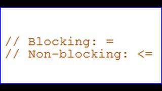 Verilog Tutorial 6  Blocking and Nonblocking Assignments [upl. by Araas]