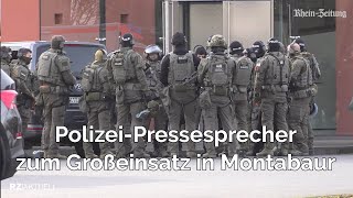 Großeinsatz in Montabaur Jürgen Fachinger zur aktuellen Lage 24 [upl. by Auahsoj918]