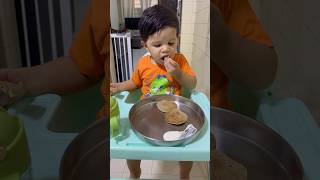 Toddler meal ideas Baby Led weaning Ep49 Black eyed bean pancake amp Greek yogurt blw blwrecipes [upl. by Aihtekal]