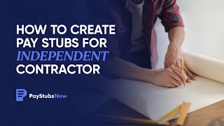 How to create pay stubs for independent contractor  Pay Stubs Now [upl. by Adieno]