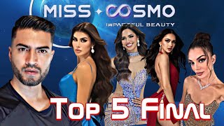 Top 5 Final Miss Cosmo International 2024 [upl. by Ahsinam868]