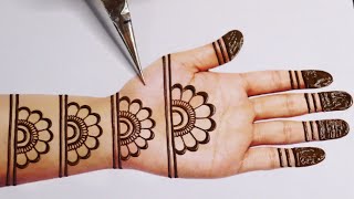 करवाचौथदिवाली स्पेशल आसान भरवा मेंहदी डिज़ाइनEasy Full Hand Indian Mehndi DesignMehndi ka design [upl. by Imeka]