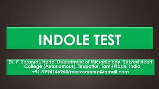 Indole test [upl. by Llehcsreh]