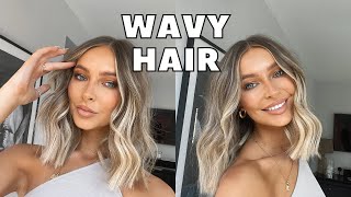 HOW TO WAVE YOUR HAIR WITH A STRAIGHTENER TUTORIAL [upl. by Amling]