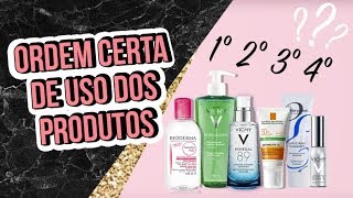 Cuidados com a pele Ordem correta de uso dos produtos  Carol Ramos [upl. by Land57]